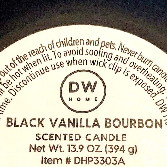 DW HOME CANDLE BLACK VANILLA BOURBON 2 WICK NEW CEDARWOOD SPIDER - Picture 7 of 7
